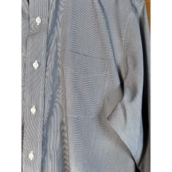 LAUREN RALPH LAUREN Sz 16 34/35 Mens Large Blue White Button Shirt Classic Fit - Picture 3 of 8